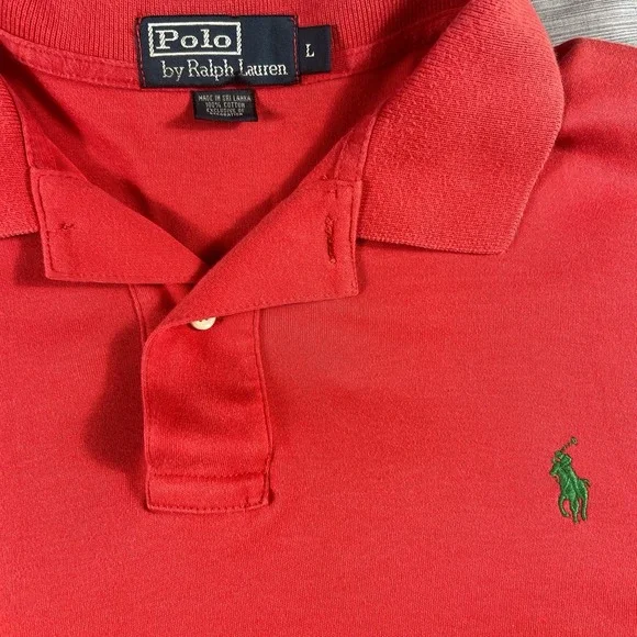 Ralph Lauren polo short Sleeve Pinkish/Red Large Men's - Picture 1 of 7
